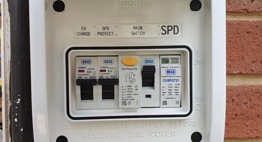 External fuseboard for EV Charger